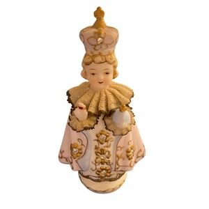 Vintage Geo Z Lefton 1956 infant of Prague Porcelain Crown Royal Robe KW10165
